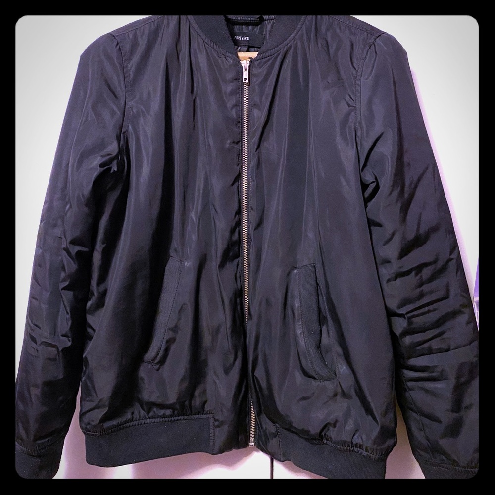 Black bomber jacket